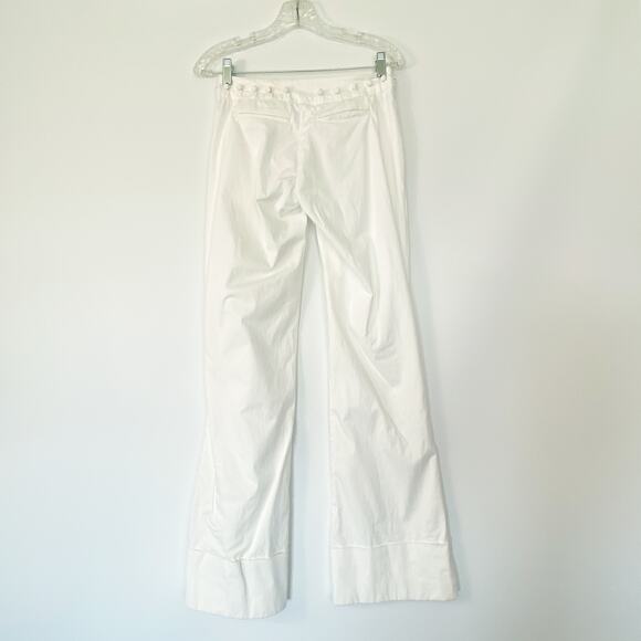 Abs by Allen Schwartz White Woven Wide Leg Pants - Picture 7 of 13